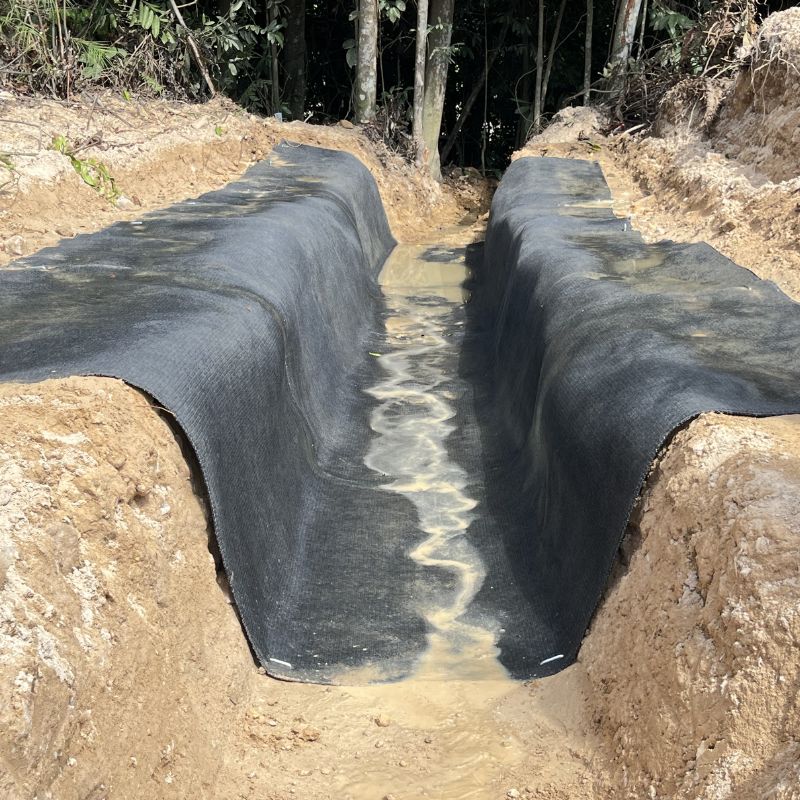 Channel Lining Tambang Batubara - Melak, Kaltim - 7. After Hydration